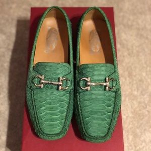 Parigi Green Pyton loafers